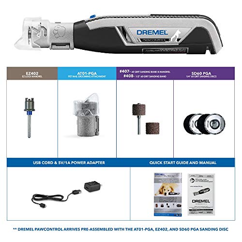 Dremel PawControl Dog Nail Grinder and Trimmer – Professional, Safe & Humane Pet Grooming Kit