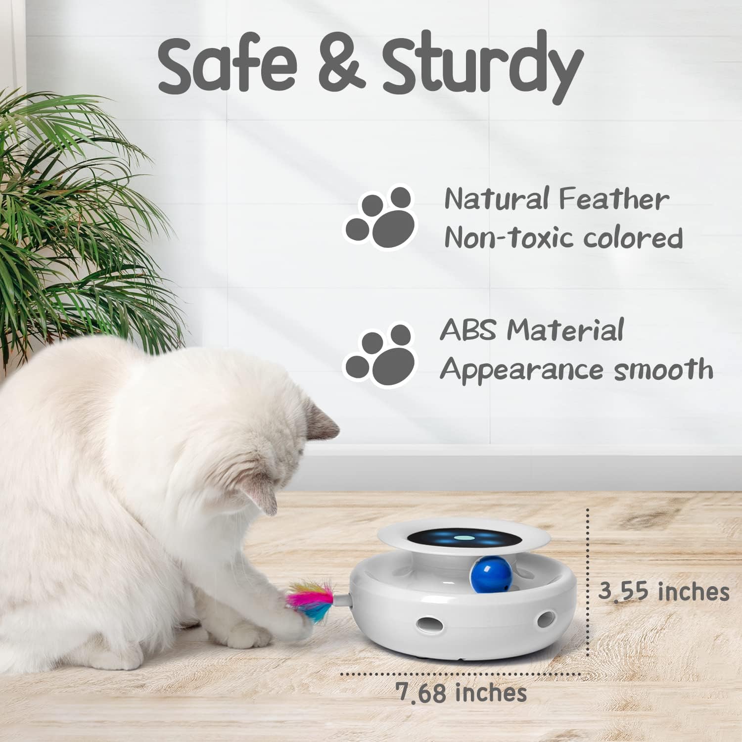 ORSDA 2-in-1 Interactive Cat Toy with Automatic Timer and Ambush Mouse – Engaging Indoor Play for Cats