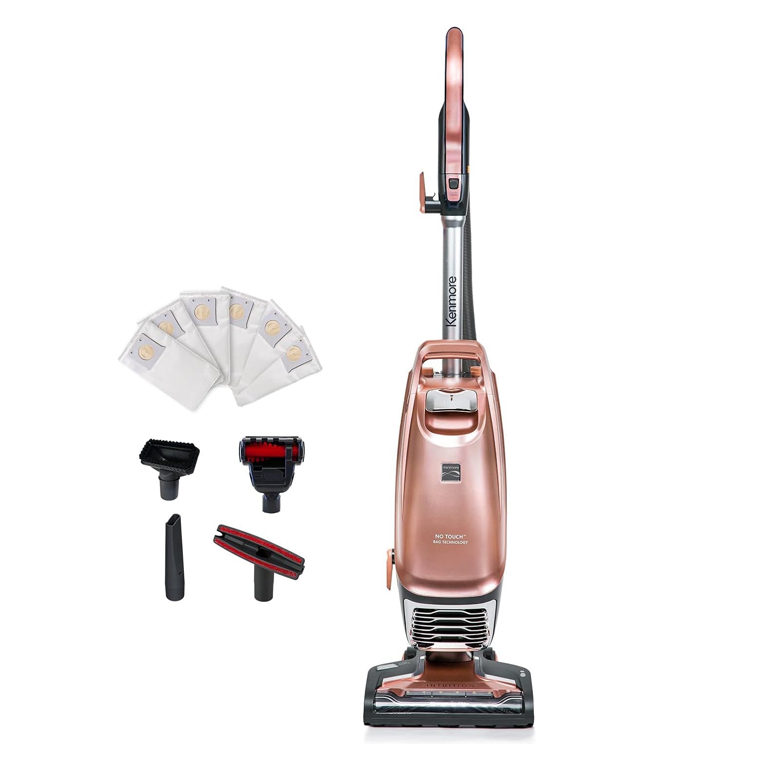 Kenmore Intuition BU4050 Bagged Upright Vacuum: Rose Gold - Advanced Hair Eliminator Brushroll & Pet HandiMate Tool