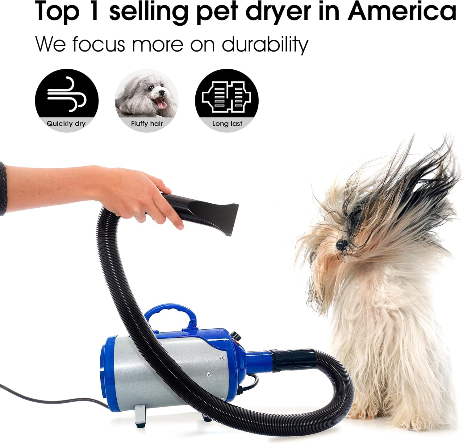 SHELANDY Professional Pet Hair Dryer with Heater – Premium Grooming Blower for Dogs and Cats