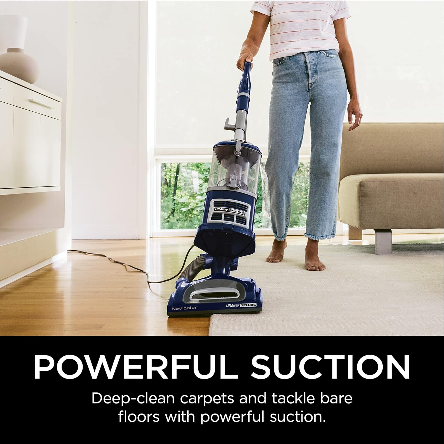 Shark NV360 Navigator Lift-Away Deluxe Upright Vacuum Cleaner with HEPA Filter and Large Dust Capacity