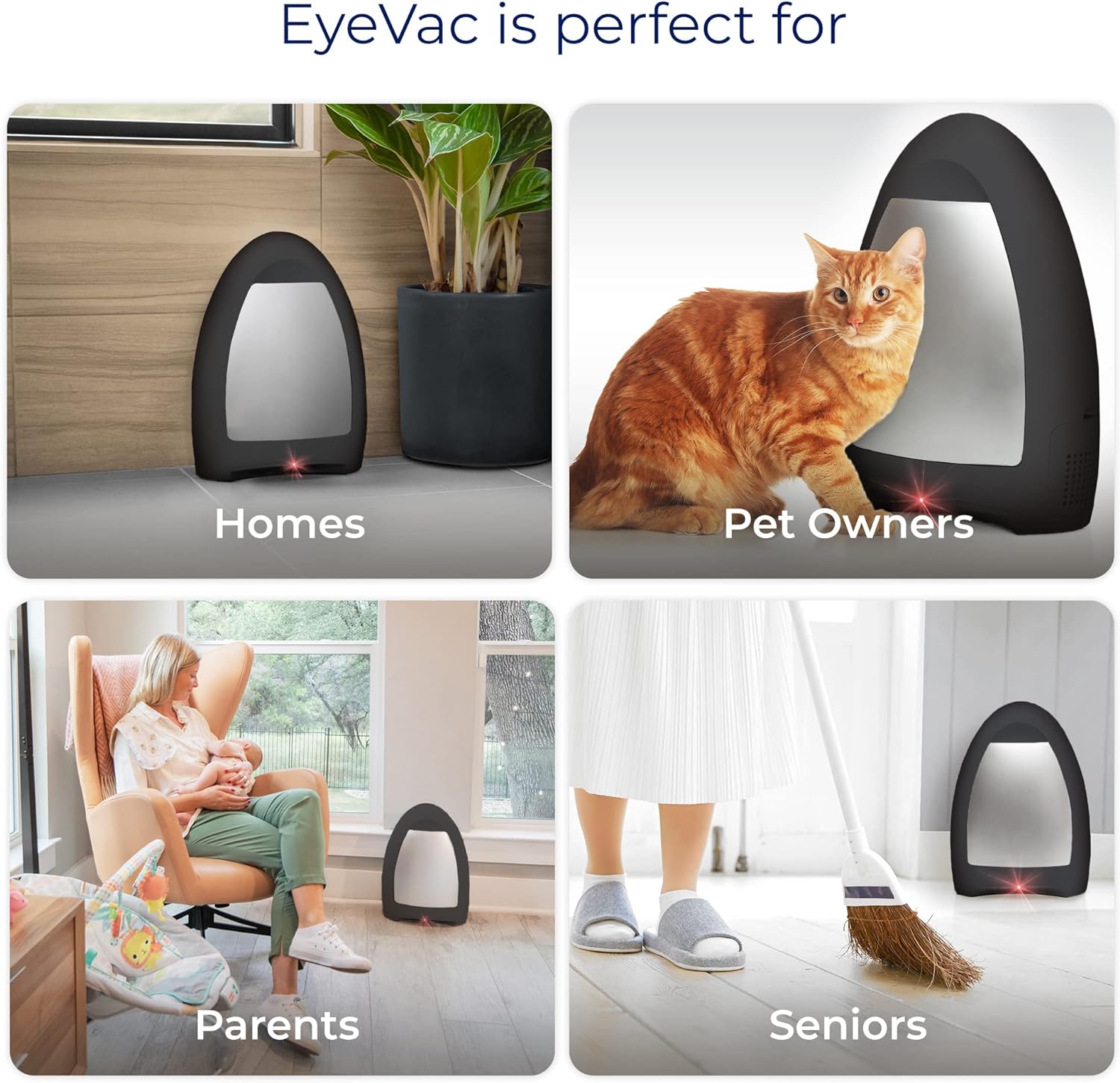 EyeVac Home Touchless Vacuum: Automatic Dustpan for Effortless Cleaning