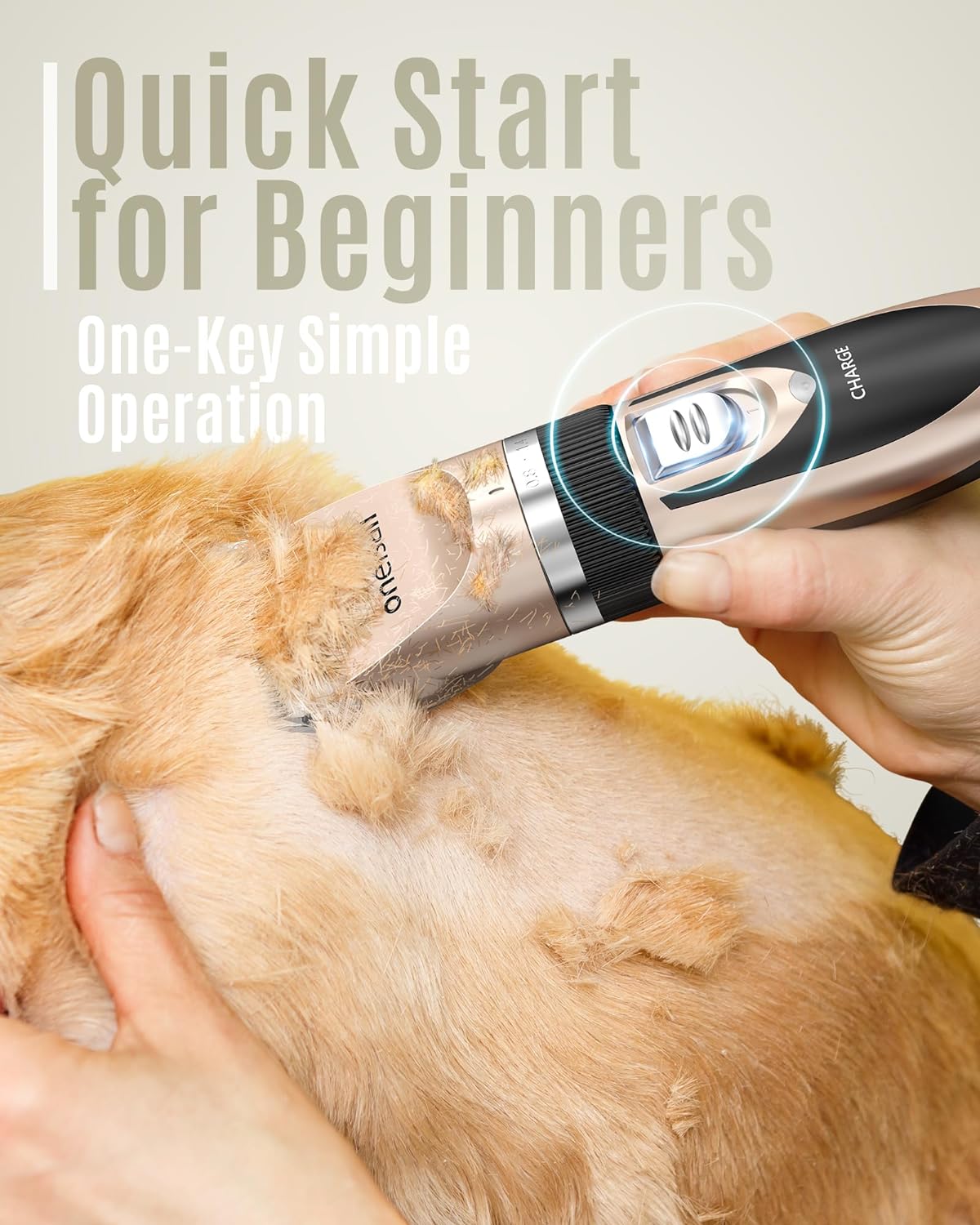 Oneisall Low-Noise Cordless Pet Clippers – Premium Grooming Kit for Dogs & Cats