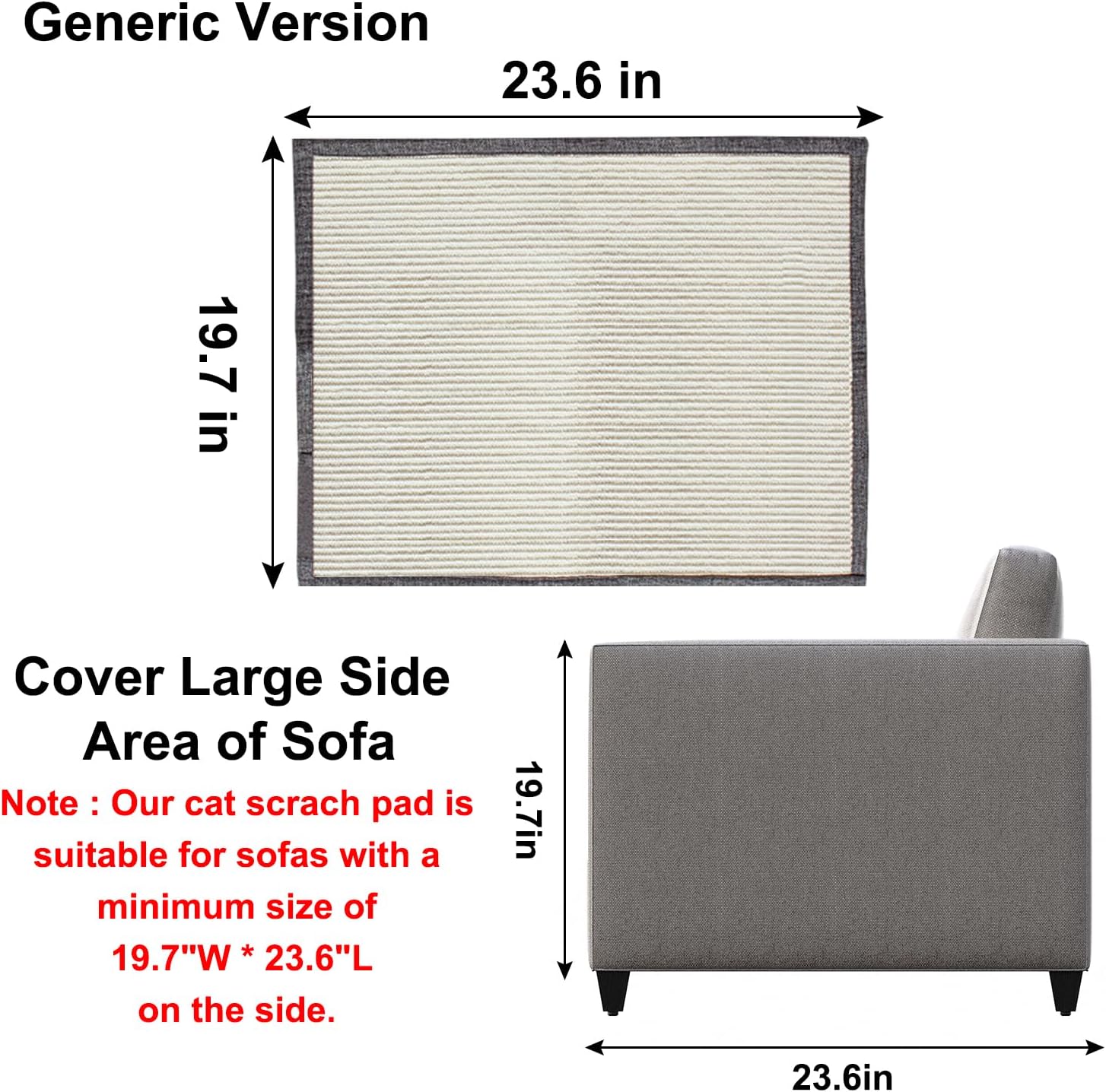 Oroonoko Natural Sisal Furniture Protector for Cats – Perfect for Sofas and Chairs