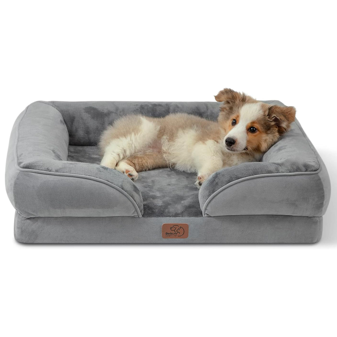 Bedsure Orthopedic Dog Bed for Medium Dogs – Waterproof, Supportive Foam Sofa with Removable Cover