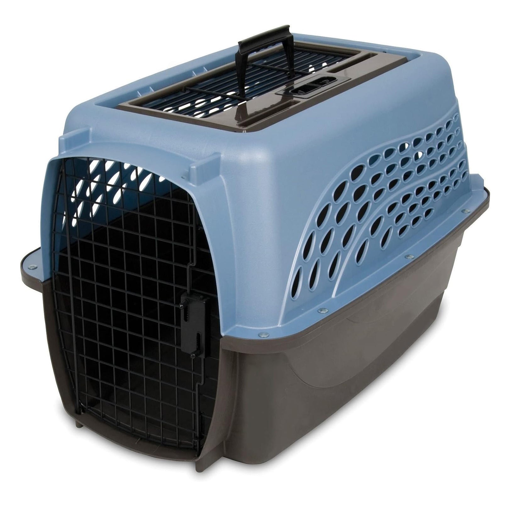 Petmate Two-Door Small Pet Carrier – Top & Front Loading, Eco-Friendly, 24-Inch, for Pets up to 15 lbs