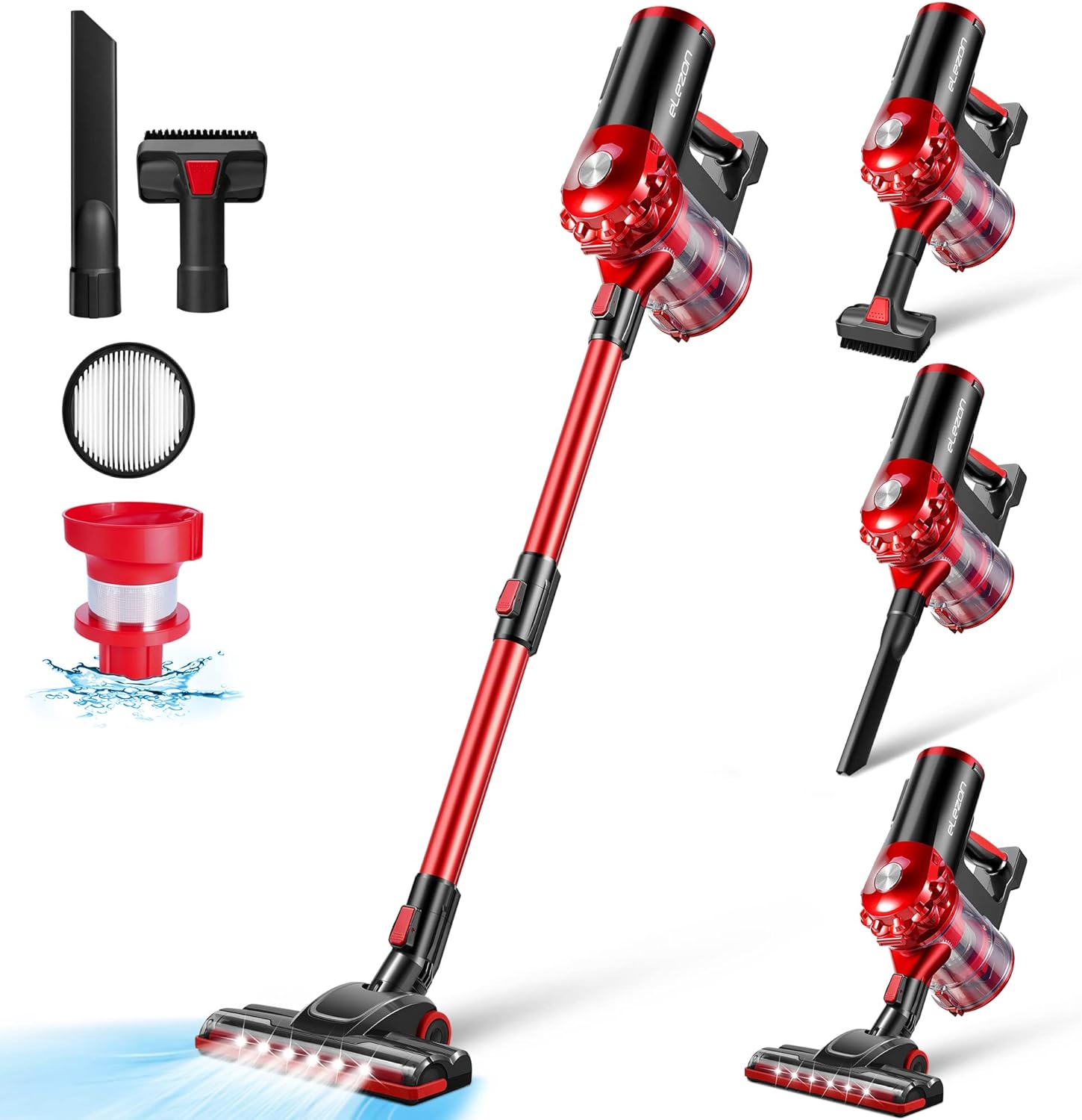 Elezon A200 Cordless Vacuum Cleaner – High-Performance, Rechargeable, with Multi-Cyclone Bagless System