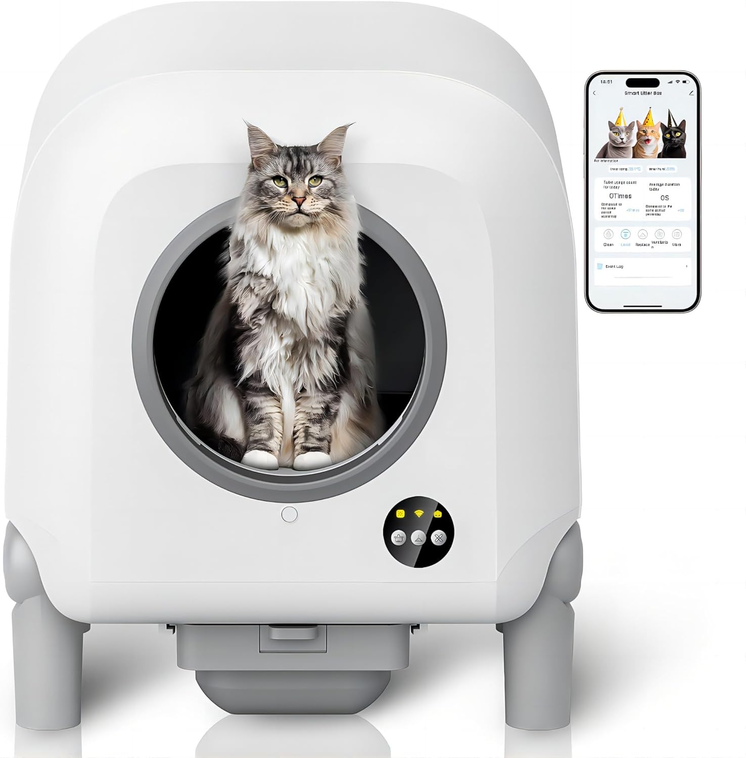 ZeaCotio X-Large Automatic Self-Cleaning Cat Litter Box - Enhanced Technology for Effortless Pet Care