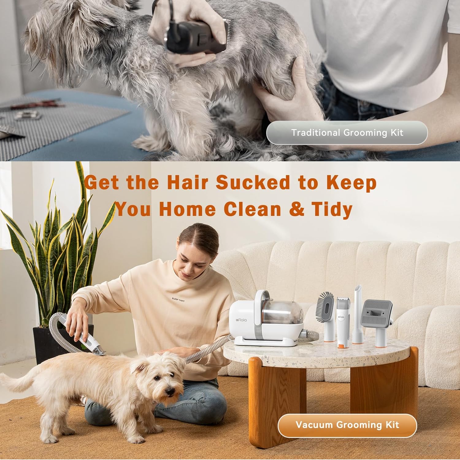 Afloia Pro Pet Grooming Kit with Vacuum – Complete Grooming Solution for Dogs & Cats